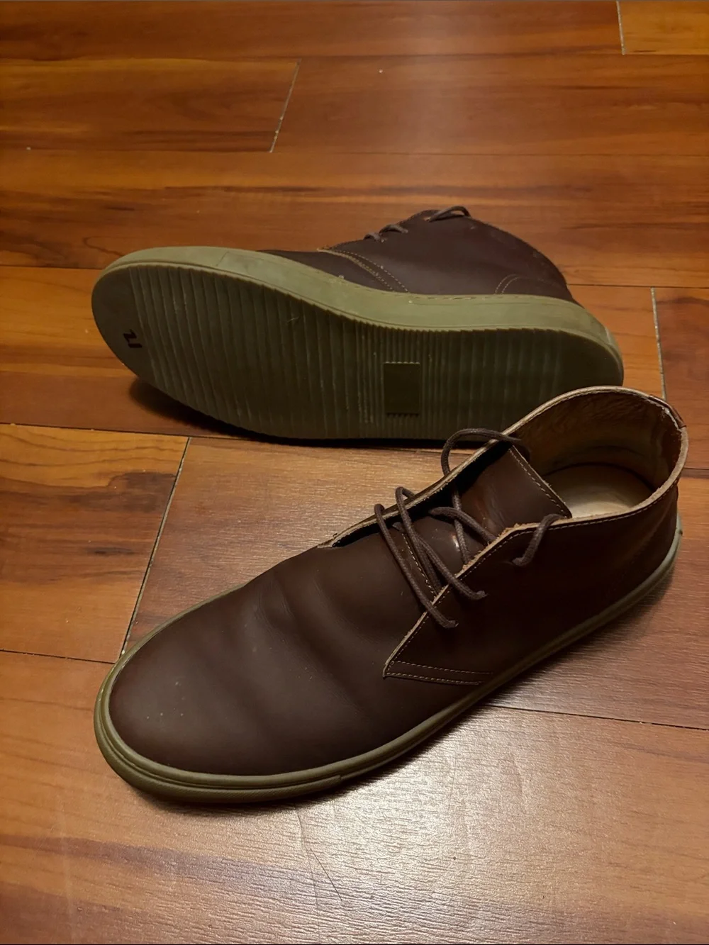 Beckett Simonon Men's Brown Leather Chukka Boots with Gum Sole Sz 11.5